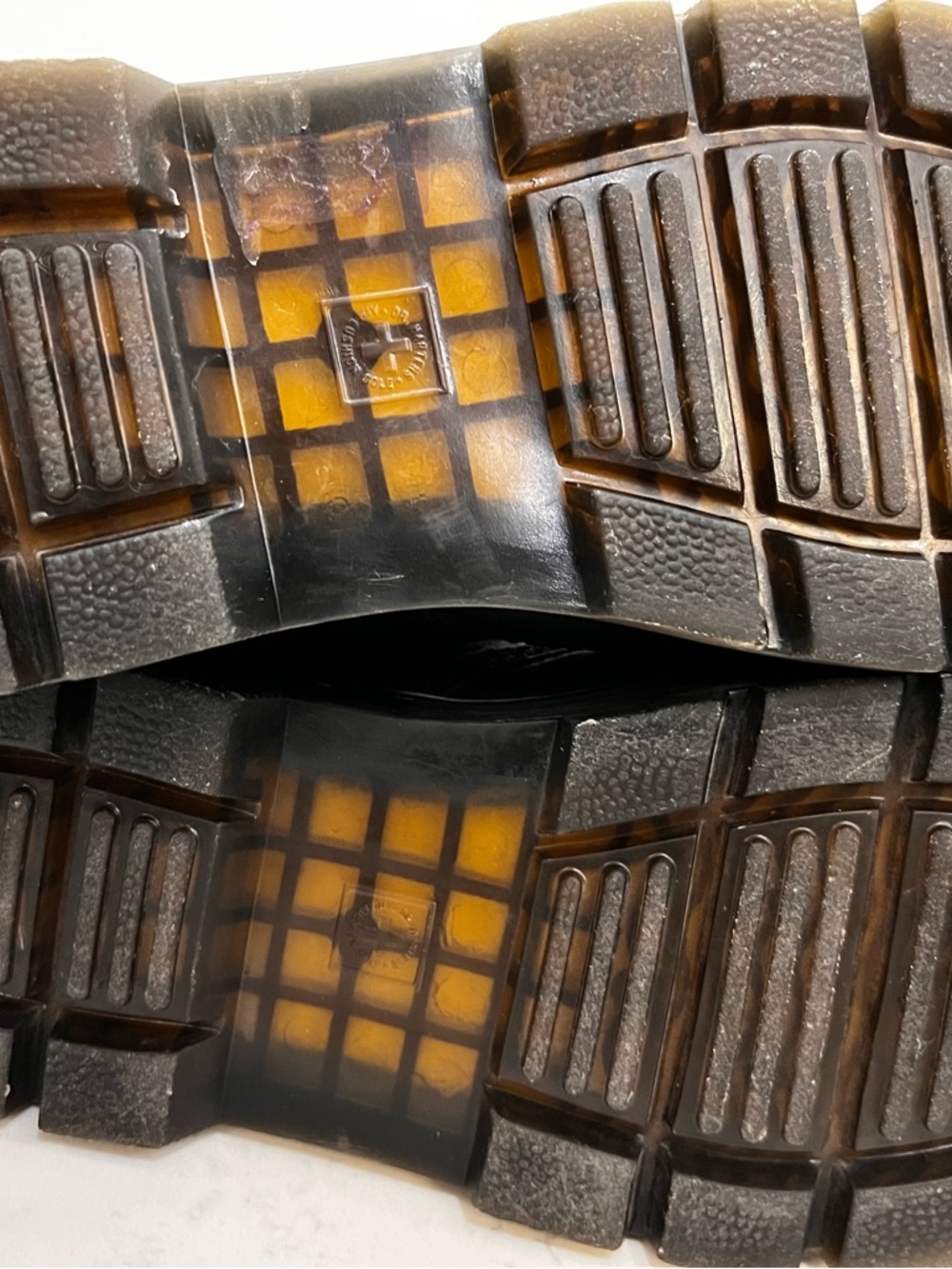 Dr. Martens Black Leather Lace-Up Boots with Yellow Accents - Picture 14 of 16